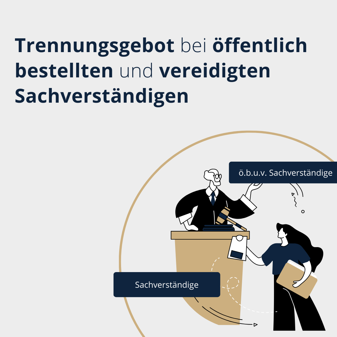 Wettbewerbsrecht: Trennungsgebot bei öffentlich bestellten und vereidigten Sachverständigen