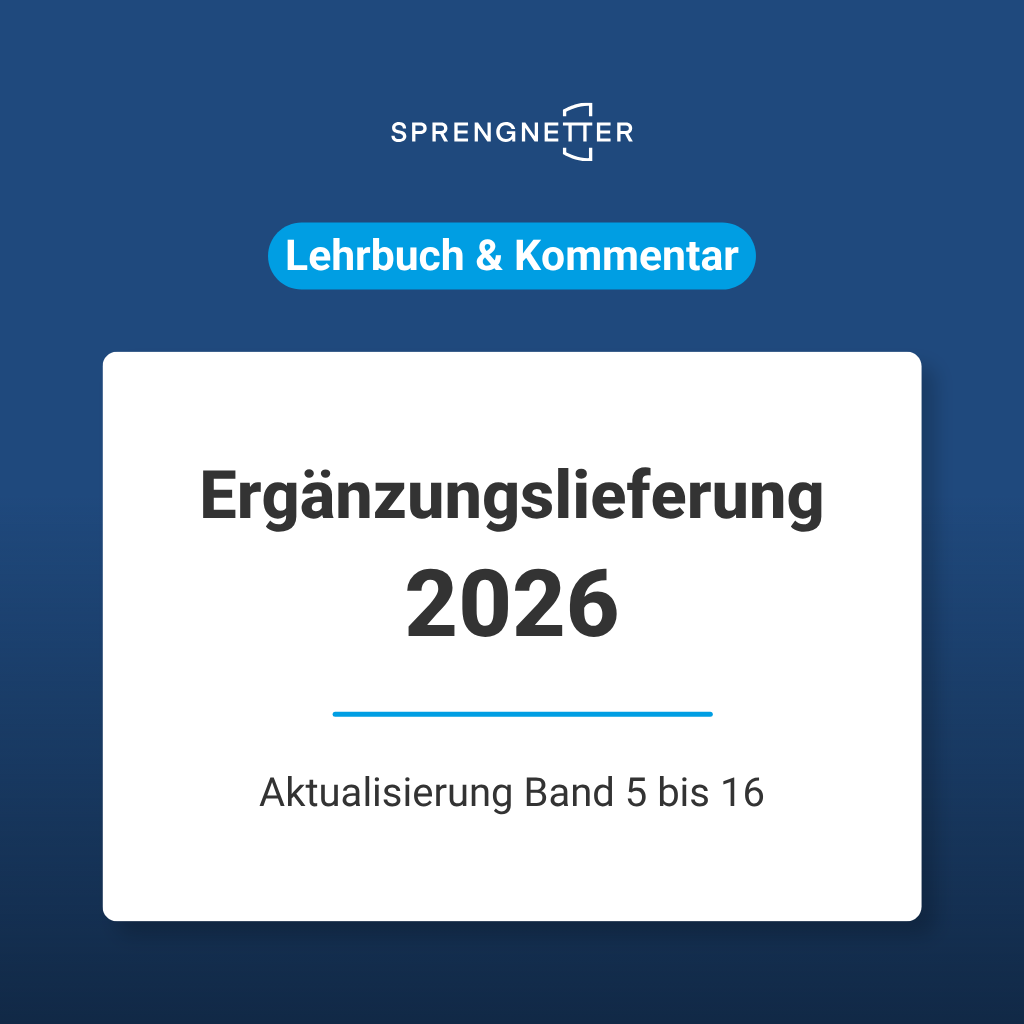 Ergänzungslieferungen 2026 Lehrbuch und Kommentar