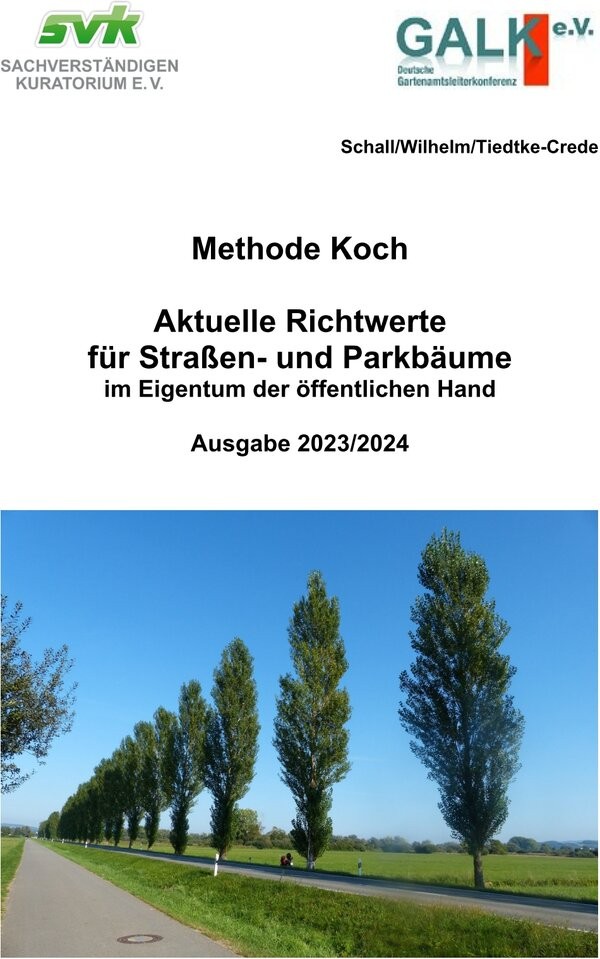 Aktuelle Richtwerte für Straßen- u. Parkbäume im Eigentum der öffentlichen Hand (Ausgabe 2023/2024) Broschüre
