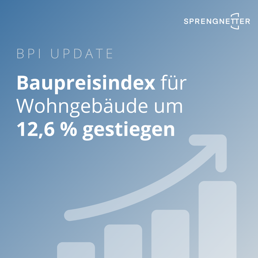 Baupreisindex für Wohngebäude um 12,6 % gestiegen