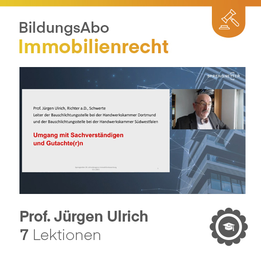 Umgang mit Sachverständigen und Gutachte(r)n (VIDEO-Kurs) Umgang mit Sachverständigen und Gutachte(r)n (VIDEO-Kurs)