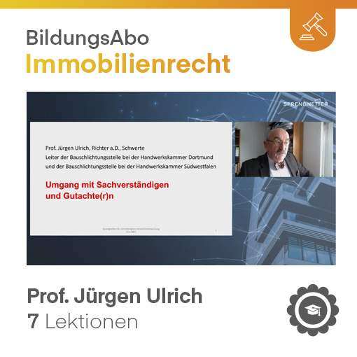 Umgang mit Sachverständigen und Gutachte(r)n - Prof. Jürgen Ulrich