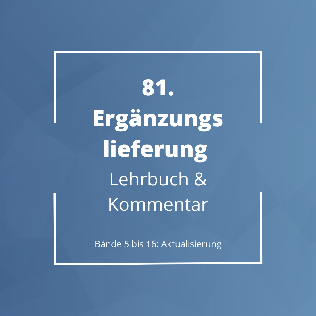 Ergänzungslieferungen 2026 Lehrbuch und Kommentar