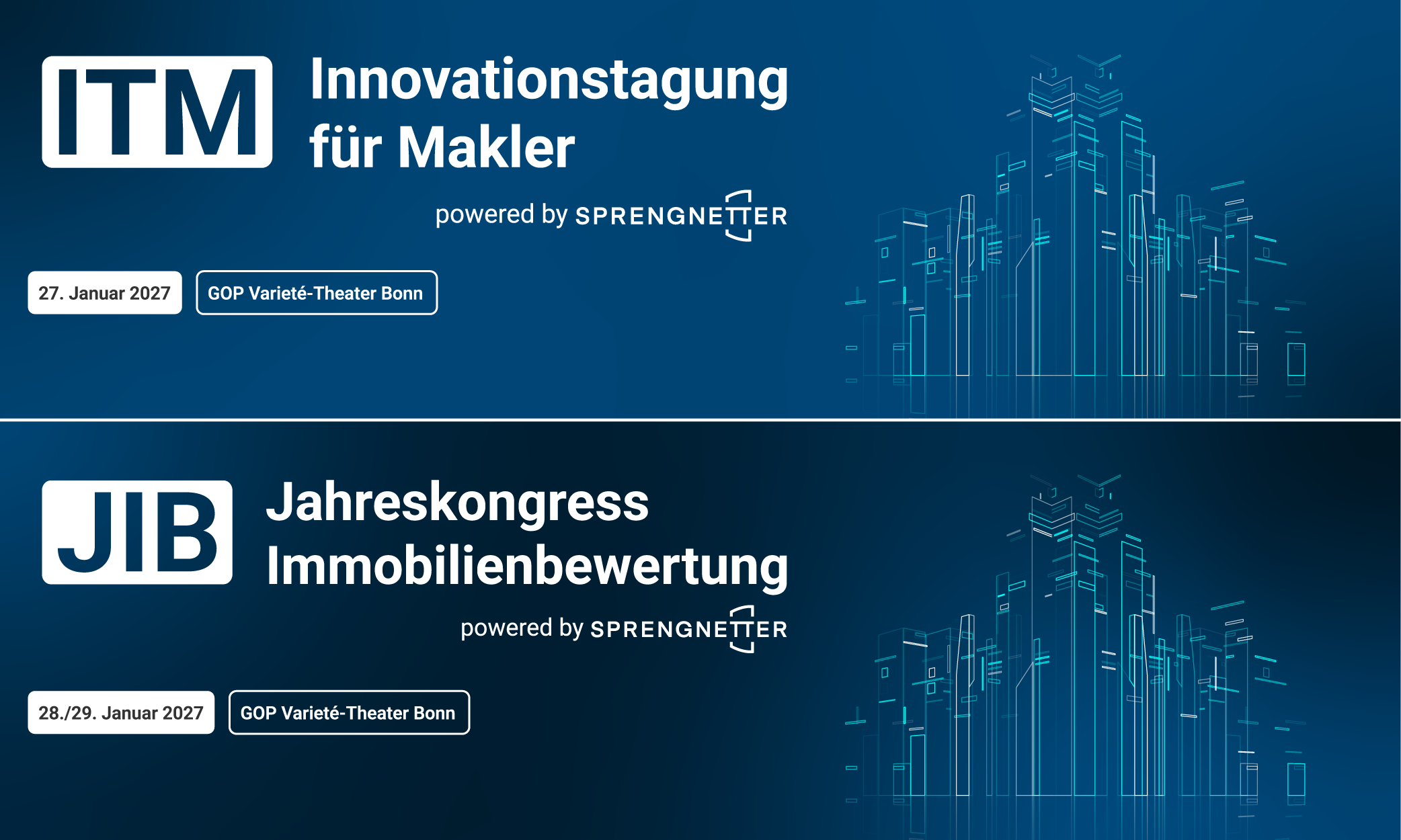 Kombi-Ticket für InnovationsTagung für Makler & Jahreskongress Immobilienbewertung 2027