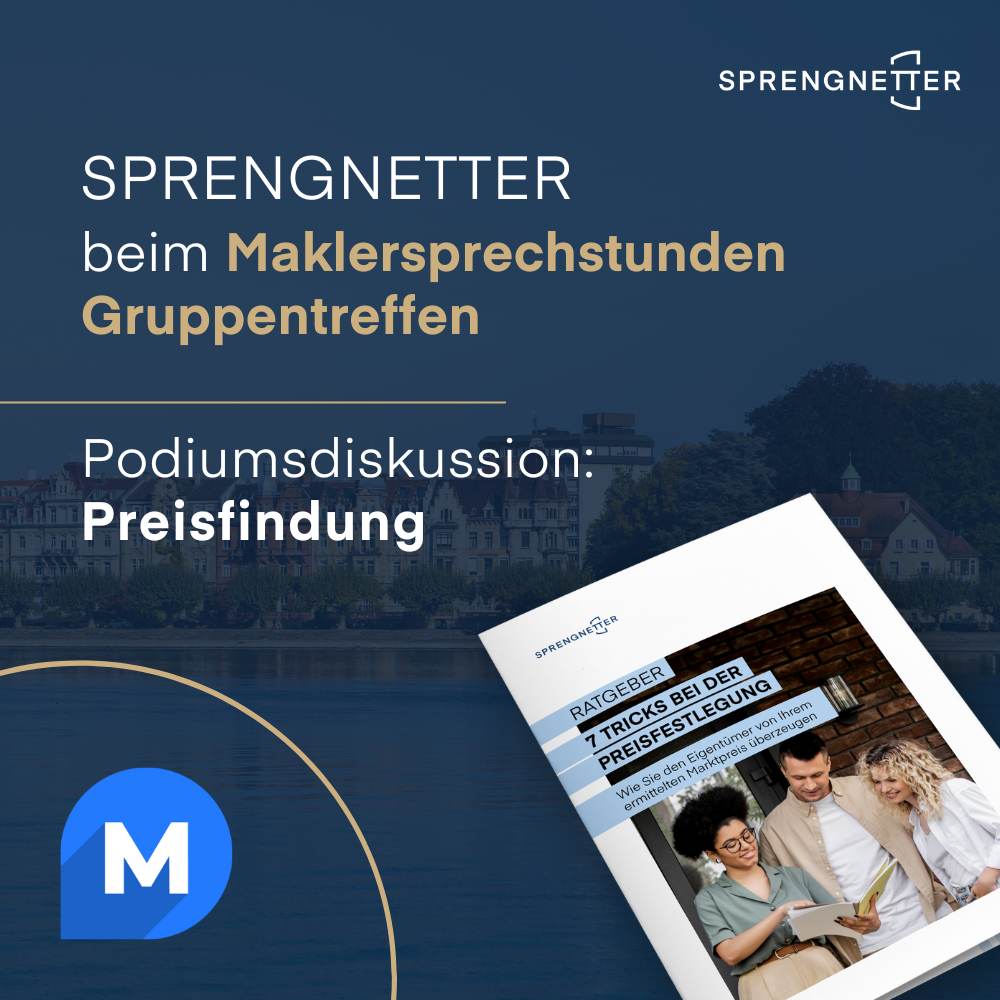 Sprengnetter beim Maklersprechstunden Gruppentreffen: Podiumsdiskussion Preisfindung