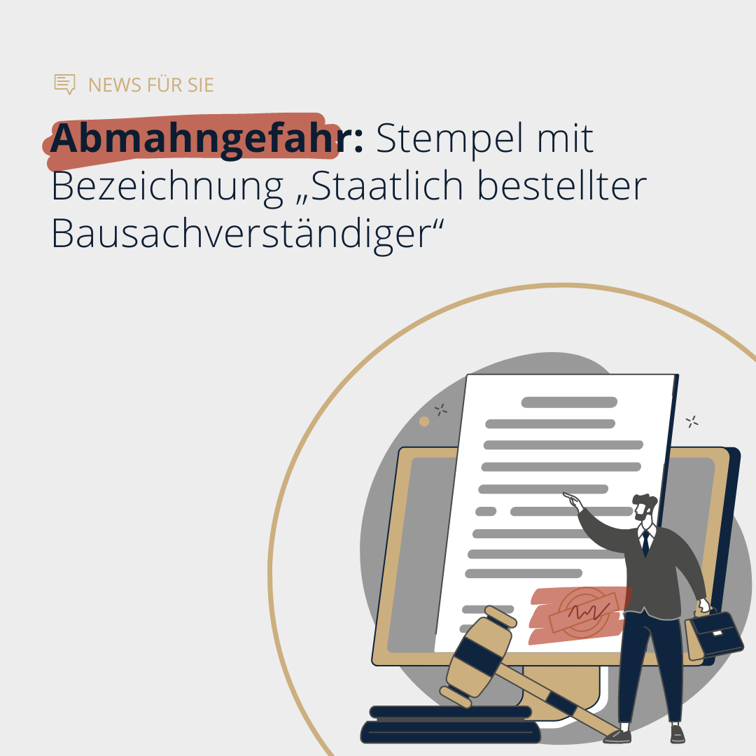 Rundstempel mit Bezeichnung „Staatlich bestellter Bausachverständiger“ wettbewerbswidrig
