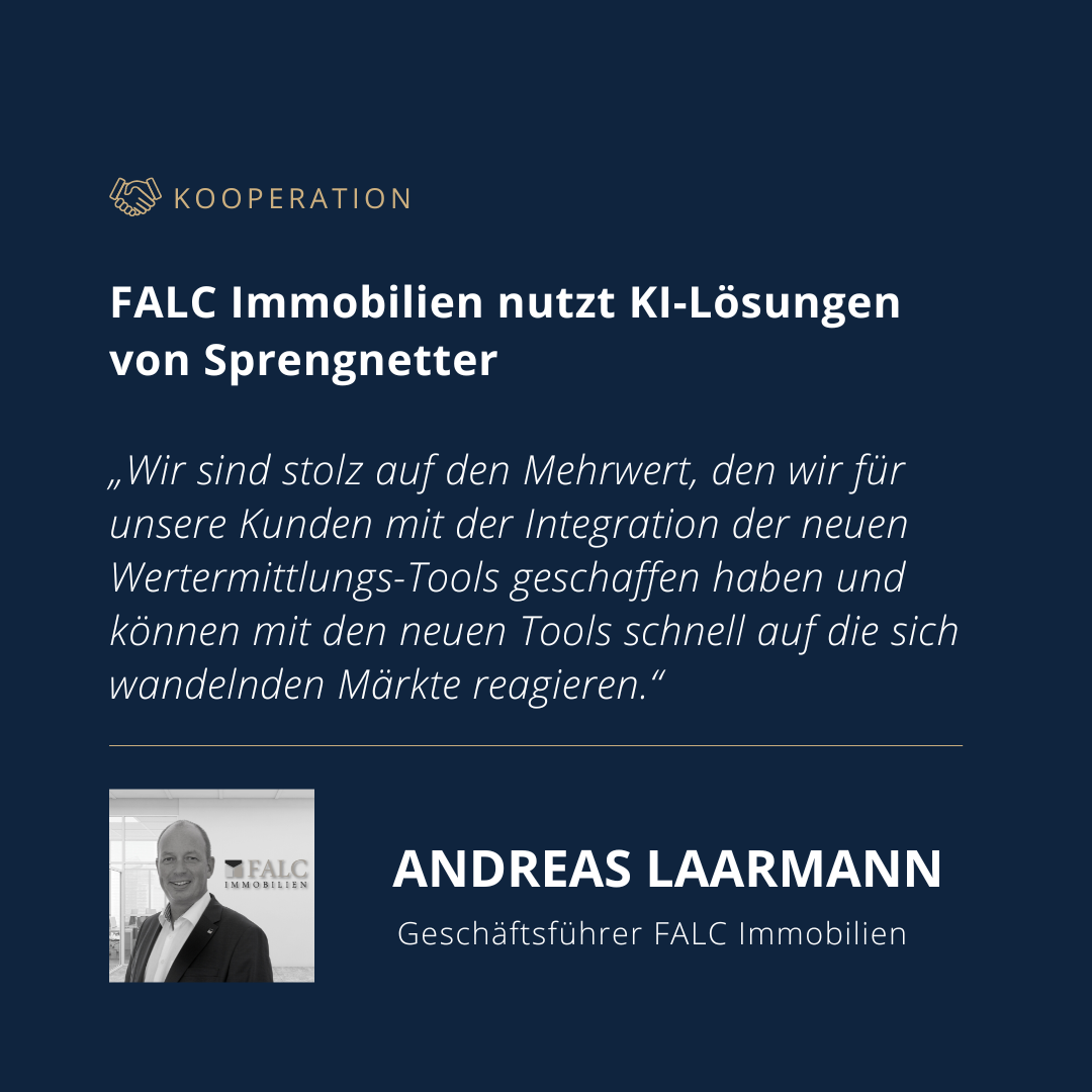 Immobilienbewertung auf höchstem Niveau: FALC Immobilien nutzt KI-Lösungen von Sprengnetter