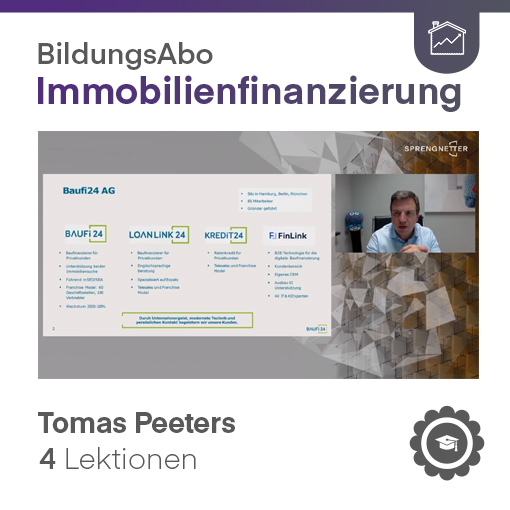 Immofinanzierung - Wie der Makler vom BauFi-Geschäft profitiert (VIDEO-Kurs) Immofinanzierung - Wie der Makler vom BauFi-Geschäft profitiert (VIDEO-Kurs)