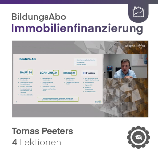 Immofinanzierung - Wie der Makler vom BauFi-Geschäft profitiert -Tomas Peeters